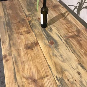 La mesa de comedor BOSS Madera de pino plateada recuperada/envejecida, mesa de granja, mesa de madera envejecida, madera recuperada imagen 10