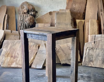 Rustic Square Shaped Emerson Bar Height Wooden Table