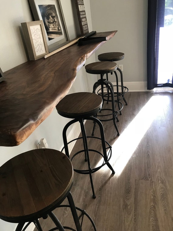 Wood slab bar top deals
