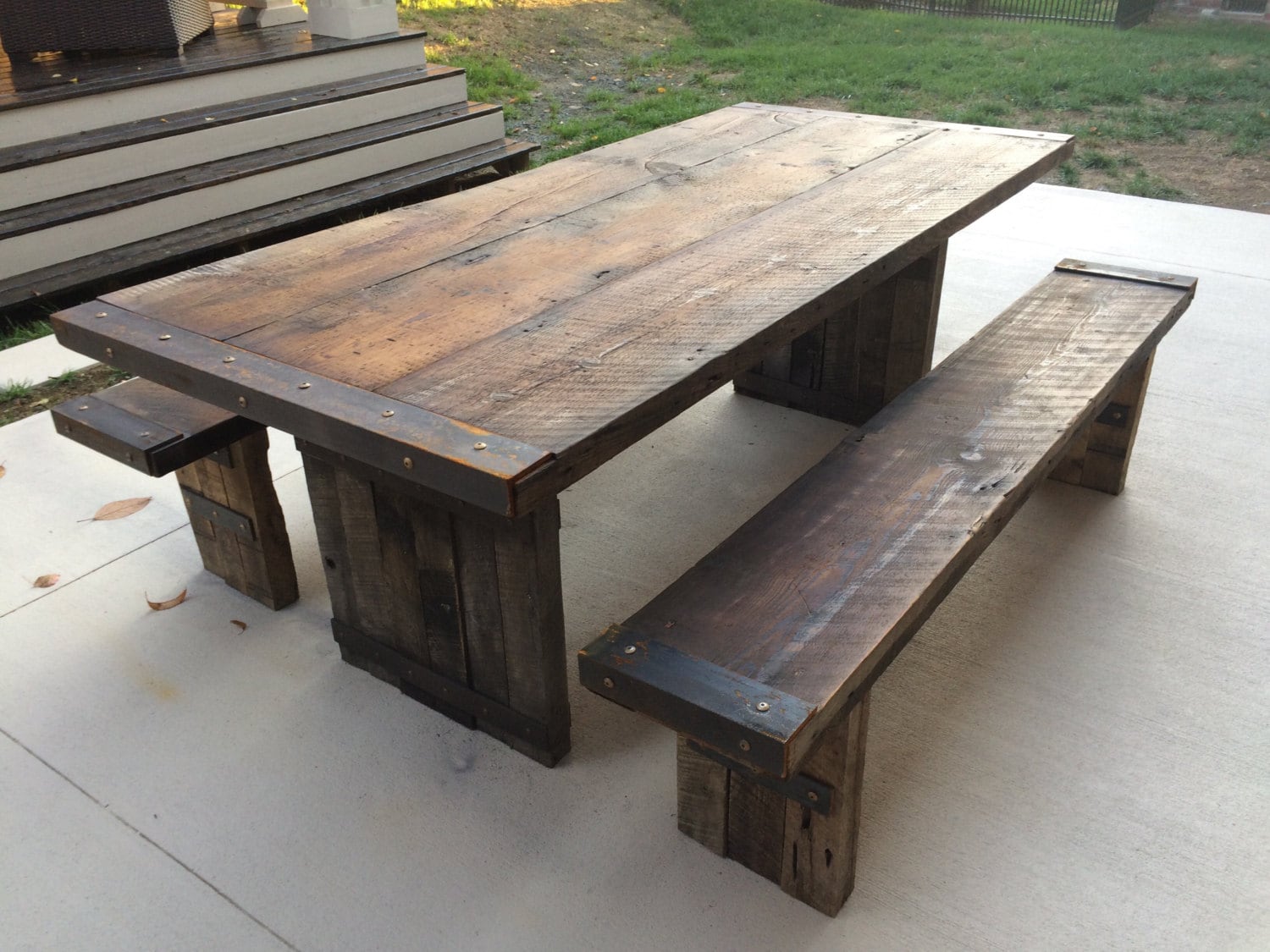 Indoor Outdoor Table Industrial Style, Industrial Outdoor Furniture