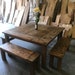 The Farmhouse Square-- Farmhouse Table With Benches Sold Seperatly - Etsy
