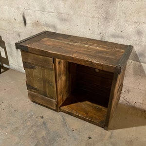 Custom Rustic-Aged Wood Entertainment Center Indoor/Outdoor image 6