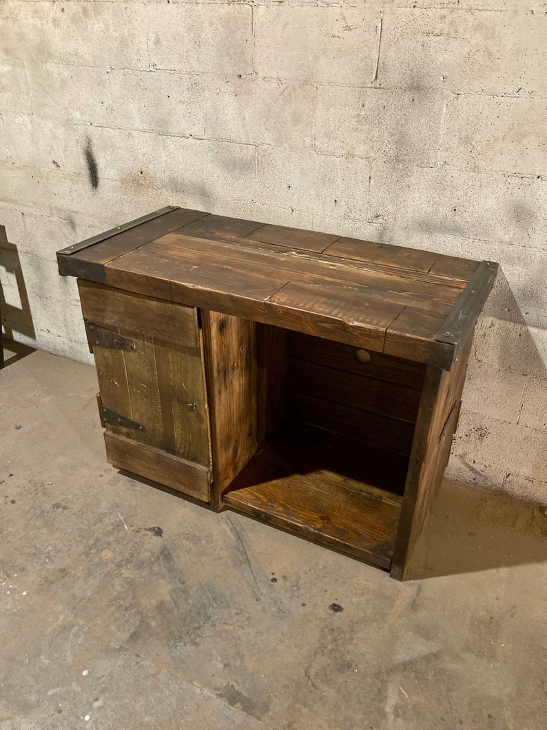 Custom Rustic-Aged Wood Entertainment Center Indoor/Outdoor image 6