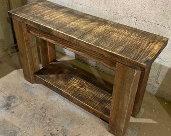 Aged Wood Entry Bench/Display Stand
