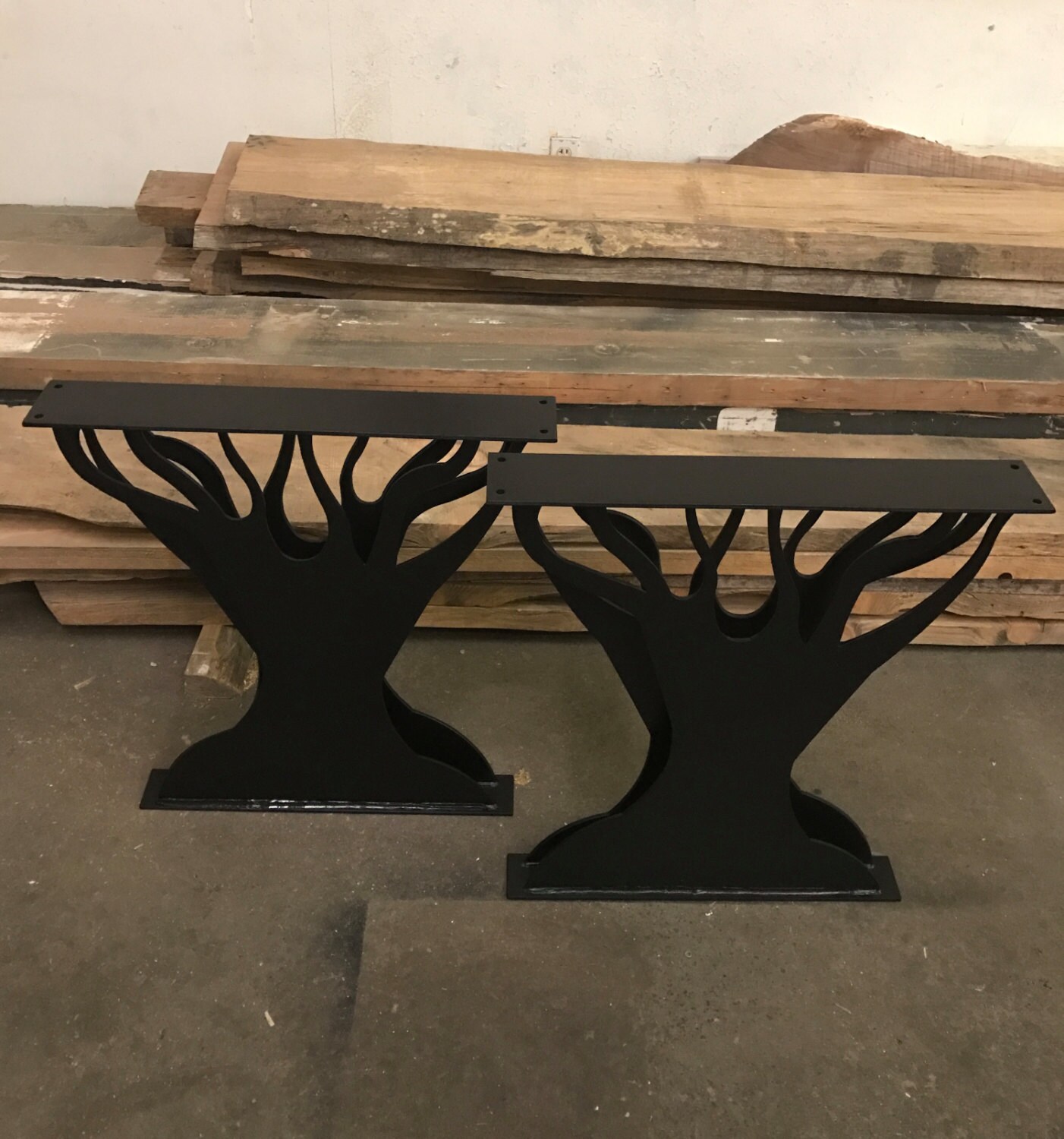 Metal Double Tree Dining Table legs Etsy