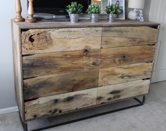 The Crossroads Dresser An Industrial Rustic Wood Dresser From Etsy