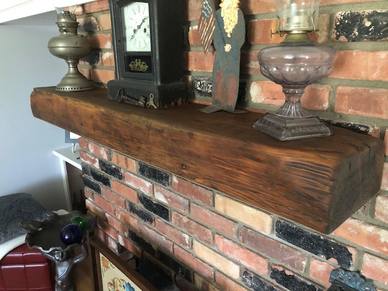Fireplace Mantels/110 Year Old Aged Kansas Barn Beams image 5