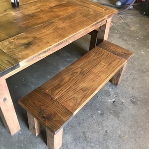 The Farmhouse Square-- Farmhouse Table With Benches Sold Seperatly - Etsy