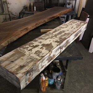 Fireplace Mantels/110 Year Old Aged Kansas Barn Beams image 6