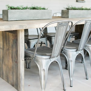 The BOSS Reclaimed/Aged Silver Pine Wood Dining Table, farmhouse table, aged wood table, reclaimed wood immagine 5