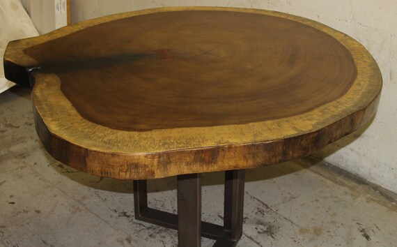 Round slab dining deals table