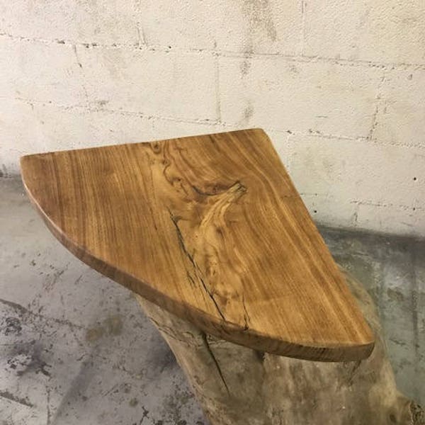 Siberian Elm Pie Shaped Corner Shelf Tops