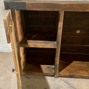 Custom Rustic-Aged Wood Entertainment Center Indoor/Outdoor image 4