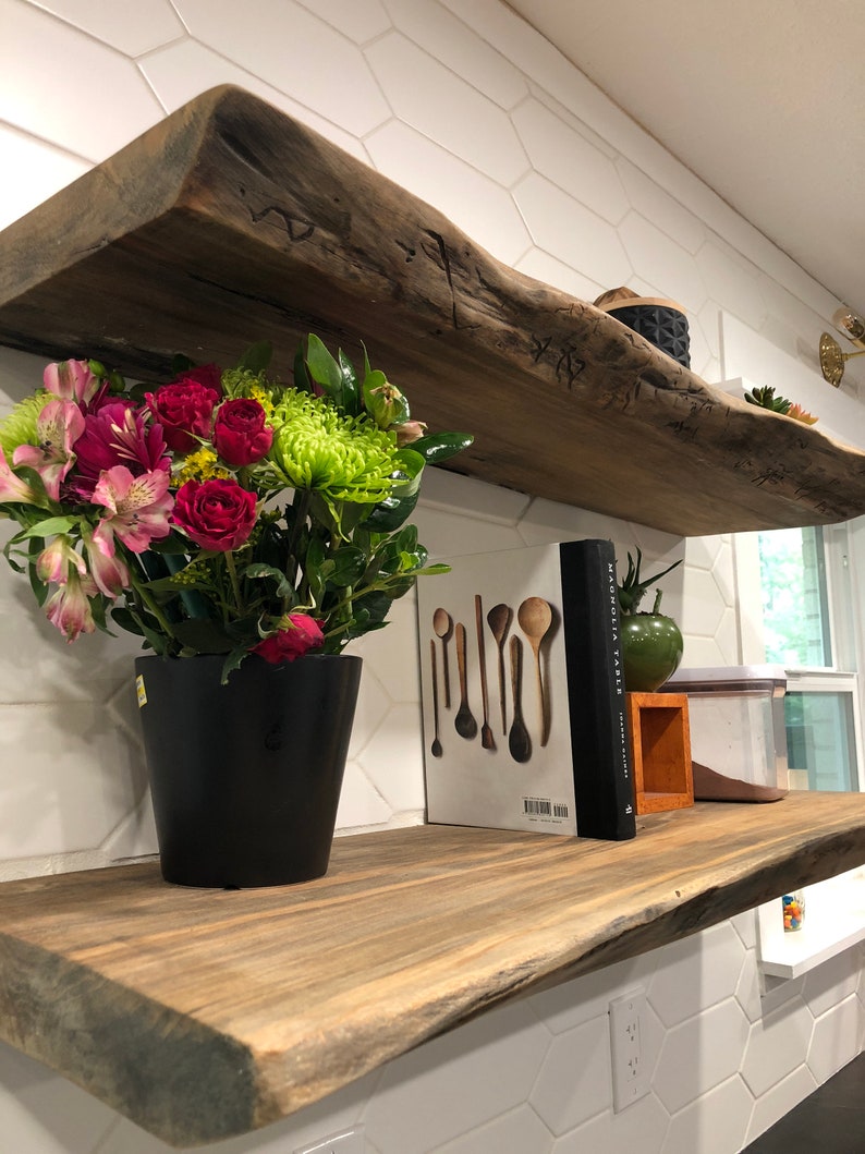 Live Edge Slab Mantel/Shelf Spalted Sycamore Etsy