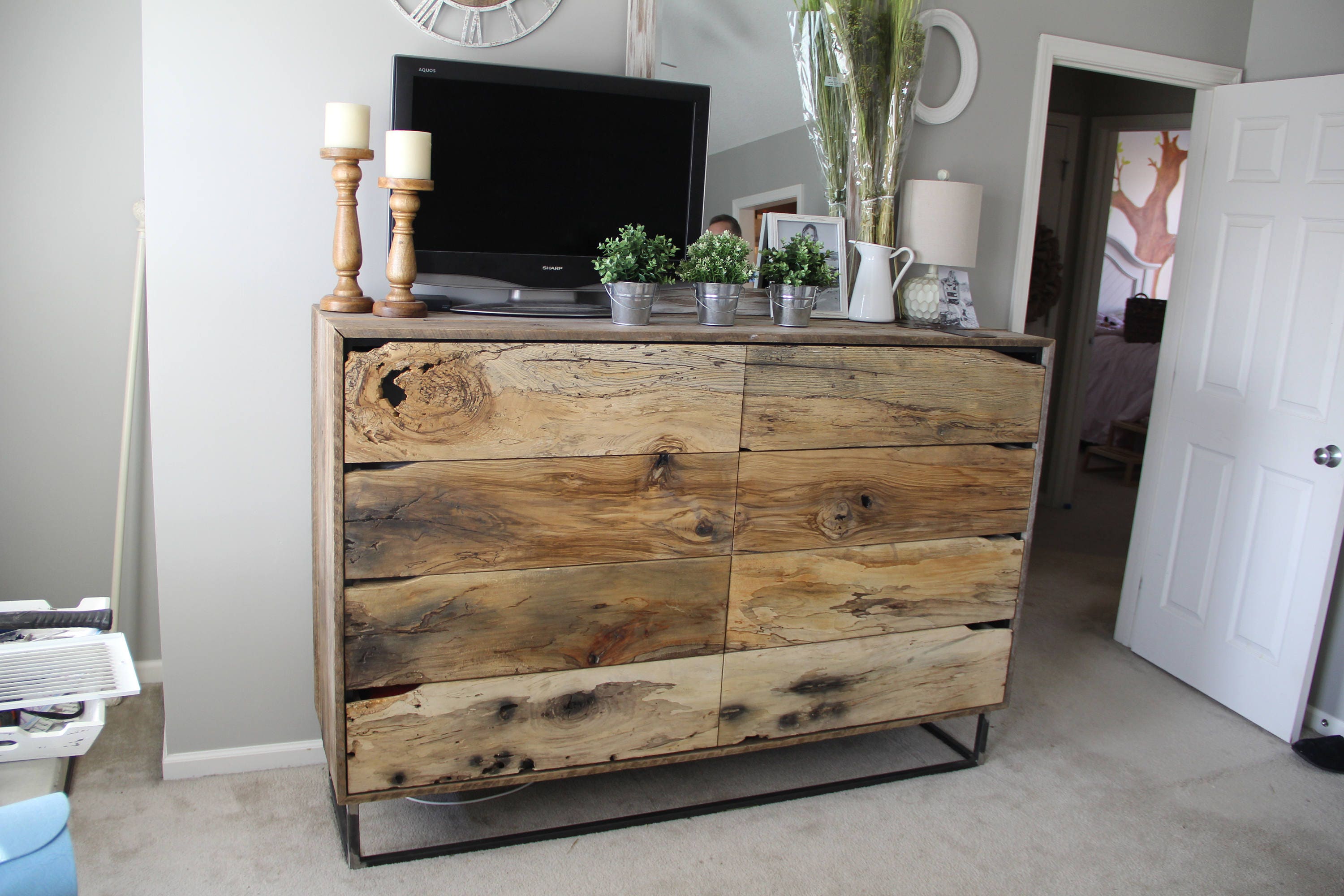 The Crossroads Dresser an Industrial Rustic Wood Dresser From Barn