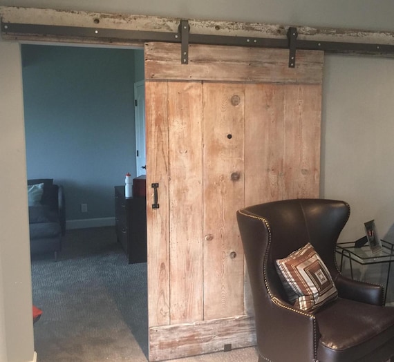 Whitewash Sliding Barn Doors Made From 115 Year Old Ks Barn Etsy