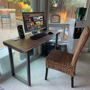 Live Edge Walnut Desks with metal legs
