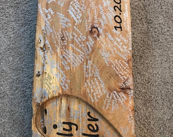 Wooden Wedding Signs/Wedding Signature Signs -Custom Made with names and wedding dates
