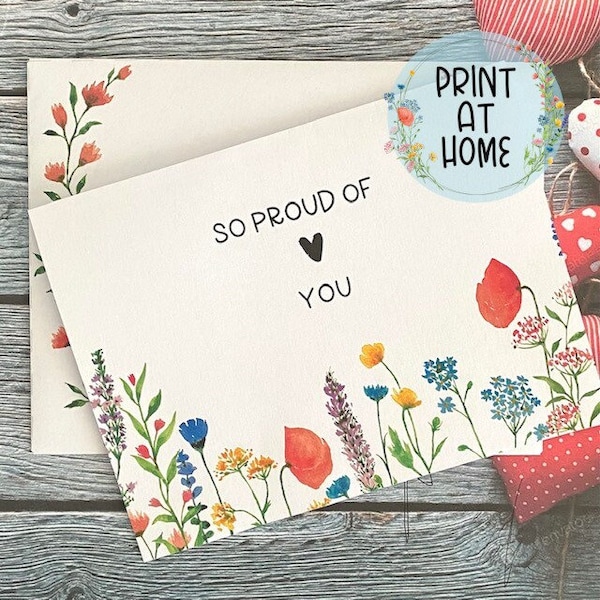 Proud of You Card Printable - Etsy