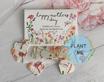 Mothers Day Seed Card - Seeded Wildflower Card - Plantable Seed Card  - Mothers Day Gift with Flowers - Eco Bee Friendly