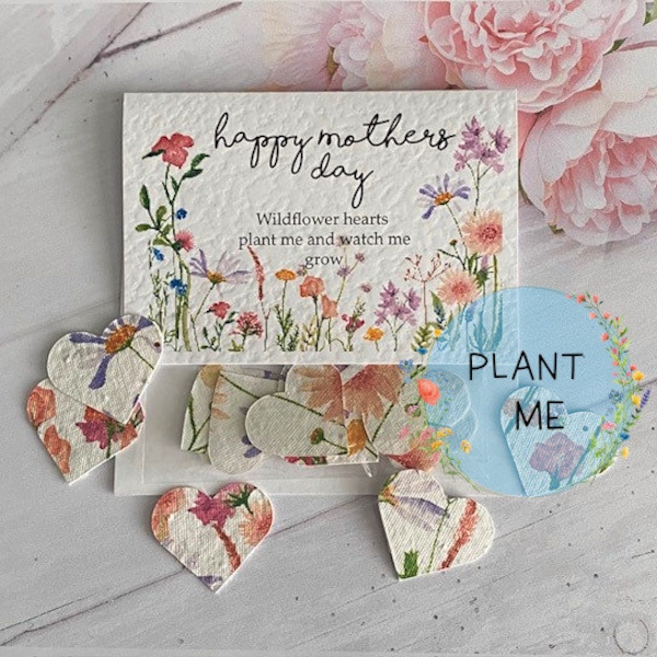 Mothers Day Seed Card - Seeded Wildflower Card - Plantable Seed Card  - Mothers Day Gift with Flowers - Eco Bee Friendly