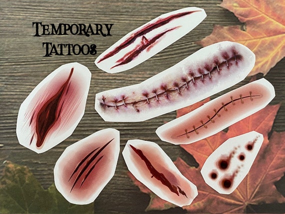 Tatuaggi Temporanei Halloween, Set Di Sticker Per Bambini E Adulti, Decorazioni Mostruose