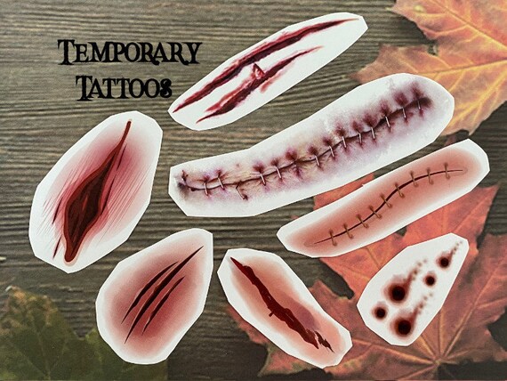 Tatuaggi Temporanei Halloween, Set Di Sticker Per Bambini E Adulti, Decorazioni Mostruose