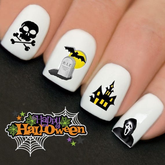 Halloween Skull Haunted House Ghost Rip Nail Trick Or Treat Etsy