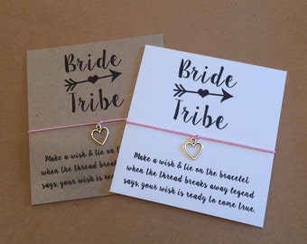 Wish String Bracelet -  Bride Tribe - Wedding Favor -  card Friendship Bracelet - Bachelorette Party Gifts - Hen Party - Hen Do #110