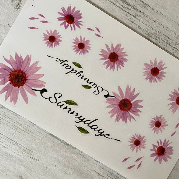 Temporary Tattoo Pink White Daisy Chain Flower Wrist Or Ankle Etsy 日本