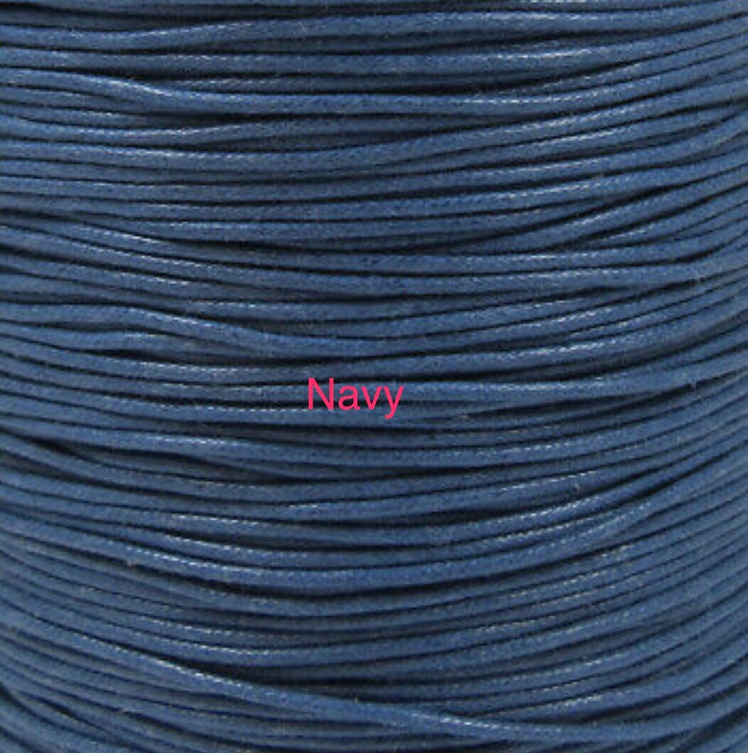 1mm Cotton Waxed Cord Bracelet String Wax Craft Macrame Etsy