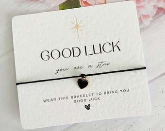 Good Luck Wish Card - Good Luck Bracelet - Good Luck with Exams - You Are A Star WHT