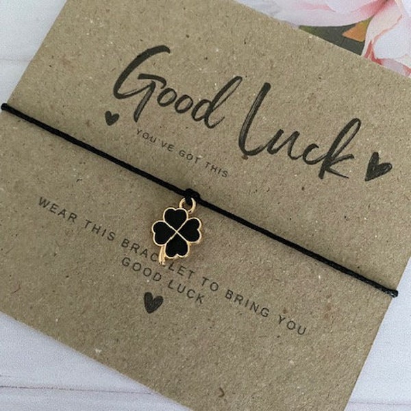 Good Luck Wish Card - Good Luck Bracelet - Good Luck with Exams - You've Got This Card KRFT