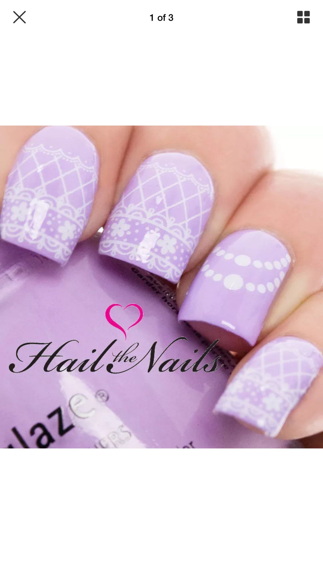 White Lace Nail Art Flower Nail Art Decals Water Transfers Wraps