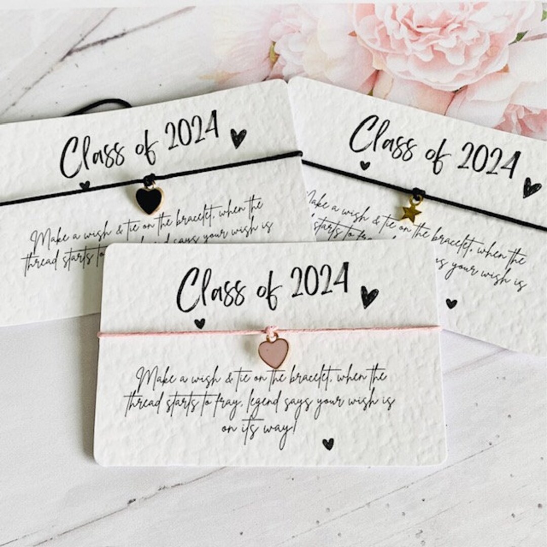 Class of 2024 Wish Card Class of 2024 Bracelet End of School Gift Good ...