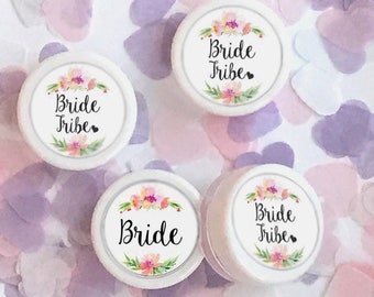 Bride Tribe Pink Lip Balm Gloss - Wedding Favor - Hen Party Gifts - Bachelorette Lip Balm -  Bridesmaid Gift - Hen Do Lip Gloss