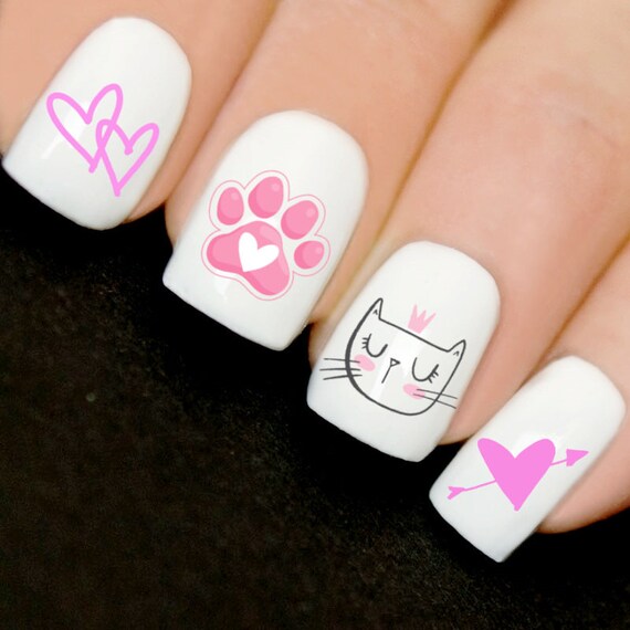 Simple Fancy Cat Nail Art💕🐈😺 | Nail Art Amino