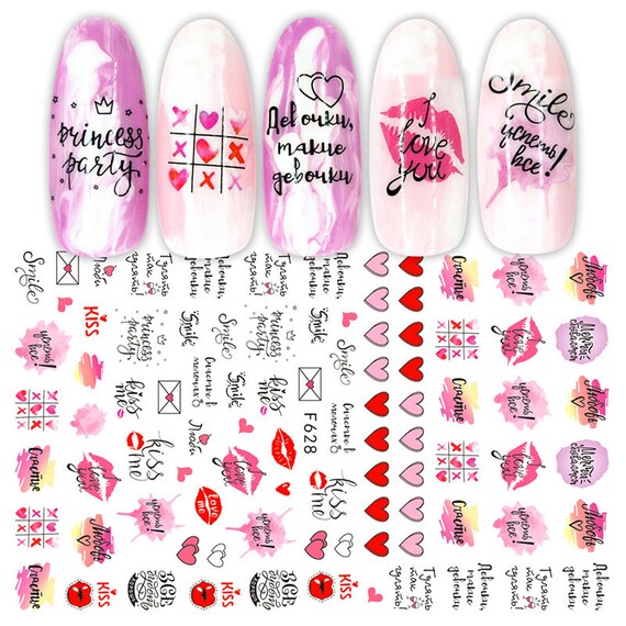 Lip nail stickers deals