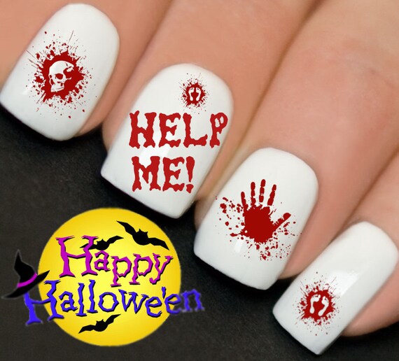 Halloween nail art decals deals