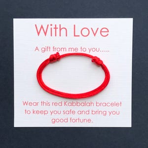 Kabbalah Red String Bracelet Friendship Love Good Luck Card Y124
