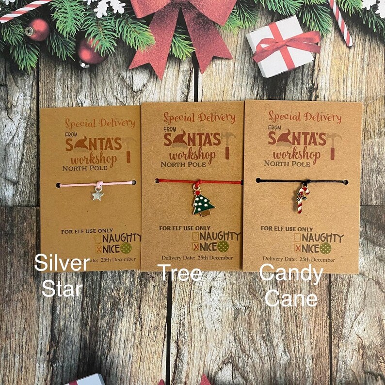 Christmas Bracelets & Cards Wish String Christmas Gifts Charm Bracelet