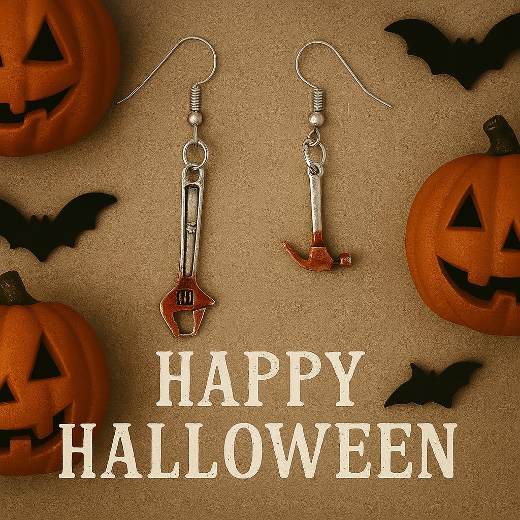 Lot De 4 Paires De Boucles D'Oreilles Halloween Pour Femme - Citrouille, Crâne, Fantôme, Chauve-souris - Accessoires Festifs Effrayants