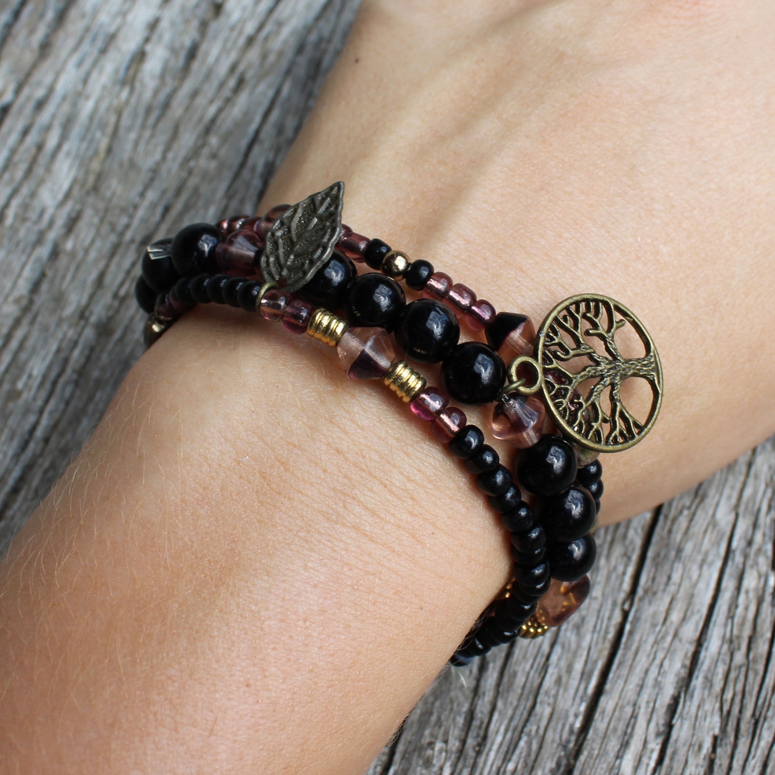 Beaded Bracelet Stack Witchcraft Stretch Bracelets Etsy