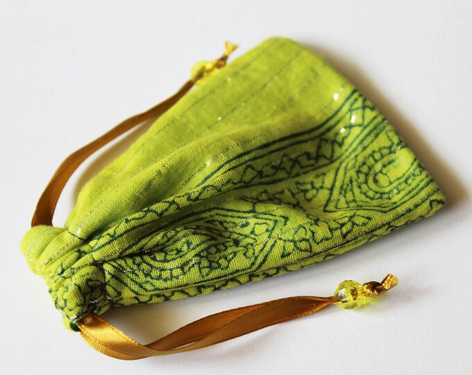 Lime Green Crystal Bag Menstrual Cup Bag Diva Cup Bag Etsy