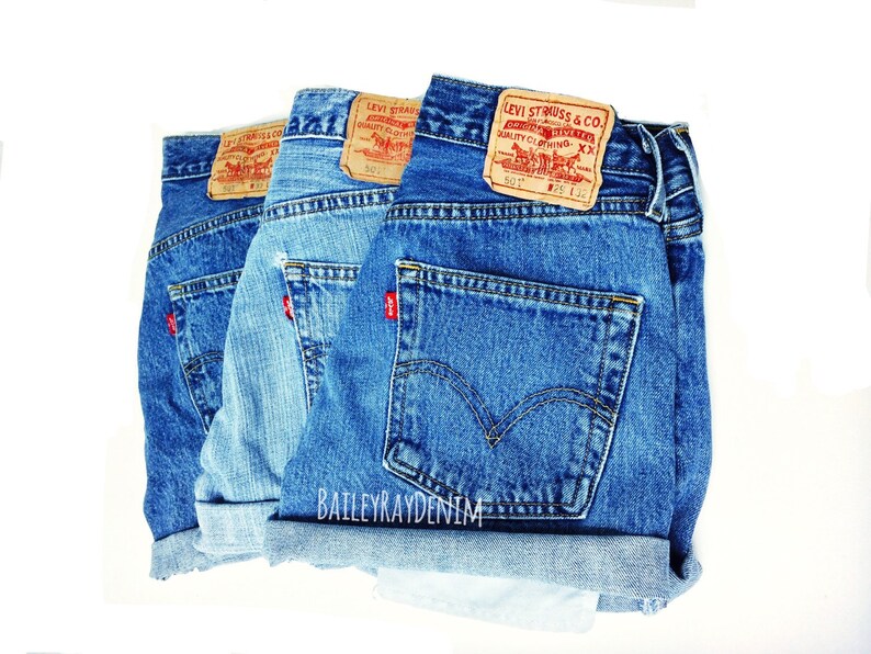 levi's cuffed denim shorts