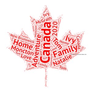 Maple Leaf Print Canada Word Art Personalised Canadian Gift  Etsy