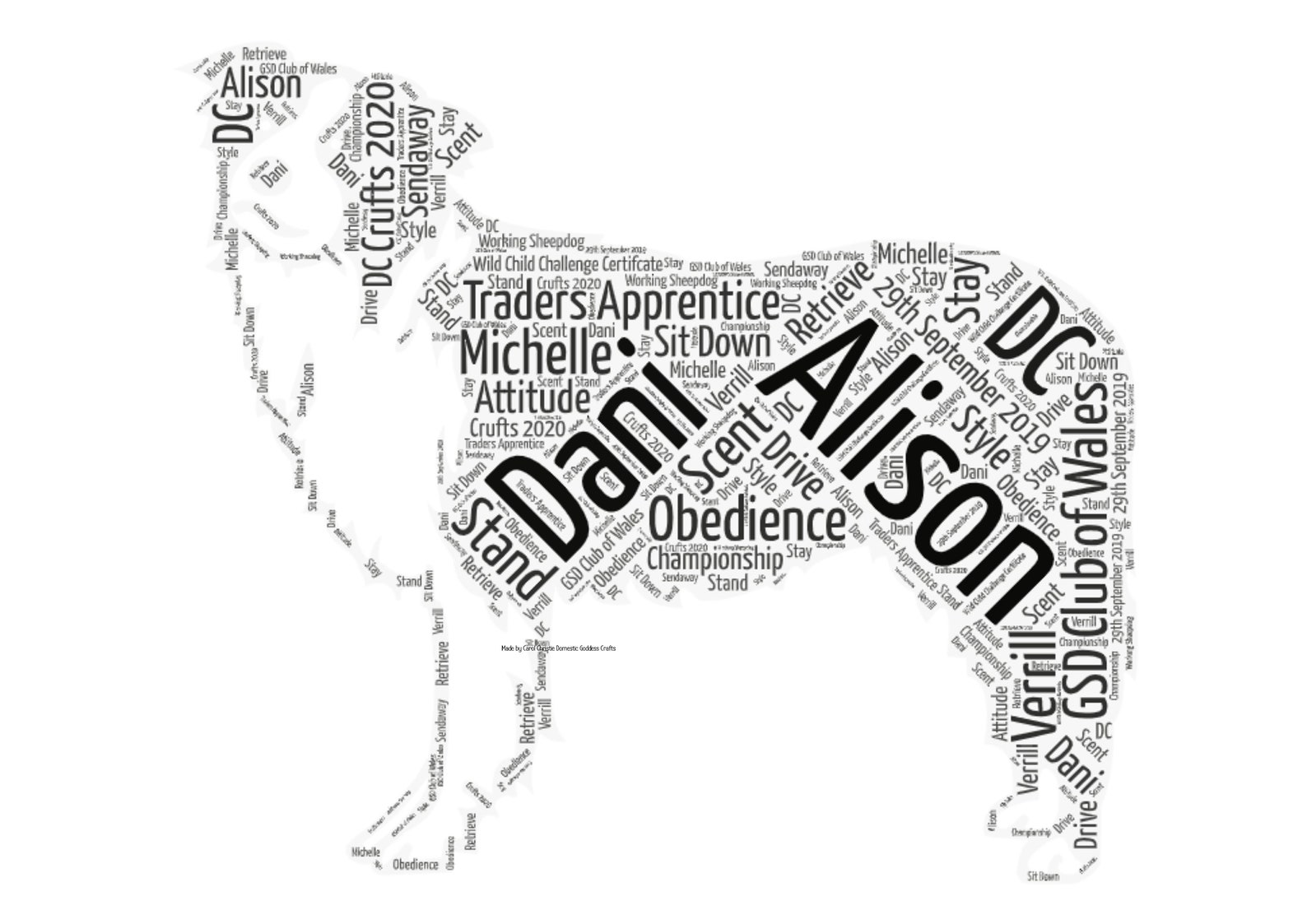 Border Collie Print Border Collie Wordle Collie Word Etsy