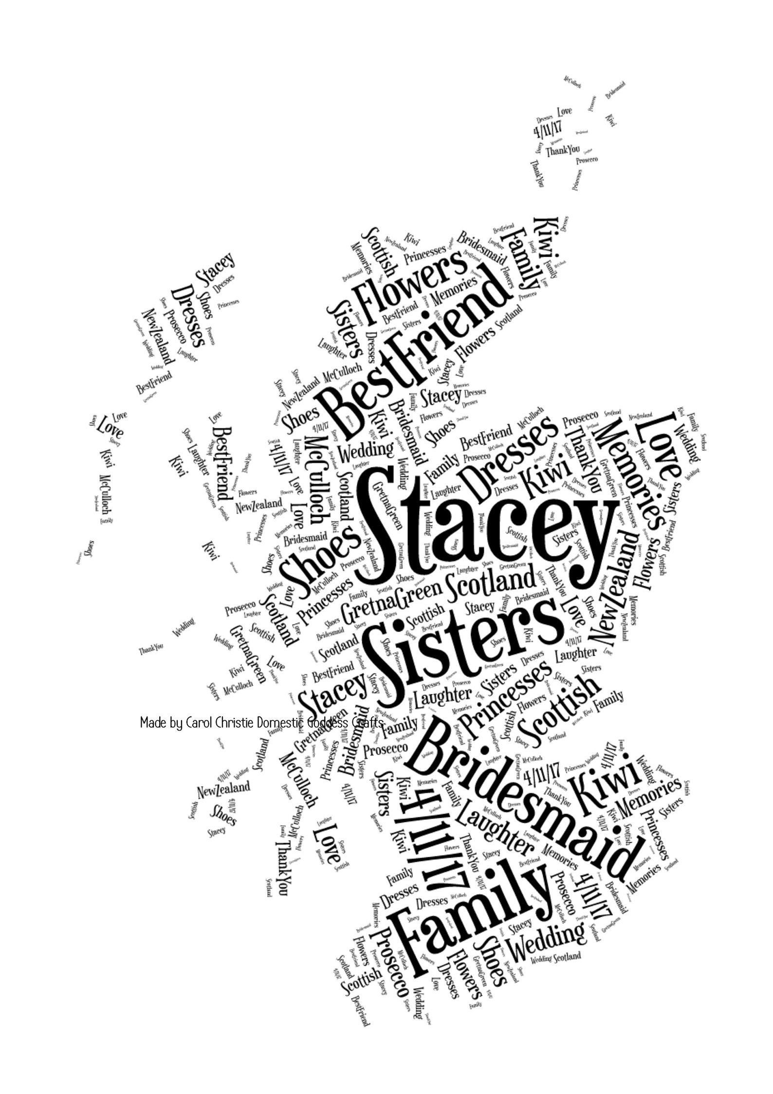 Map Of Scotland Word Art Scotland Map Map of Scotland | Etsy