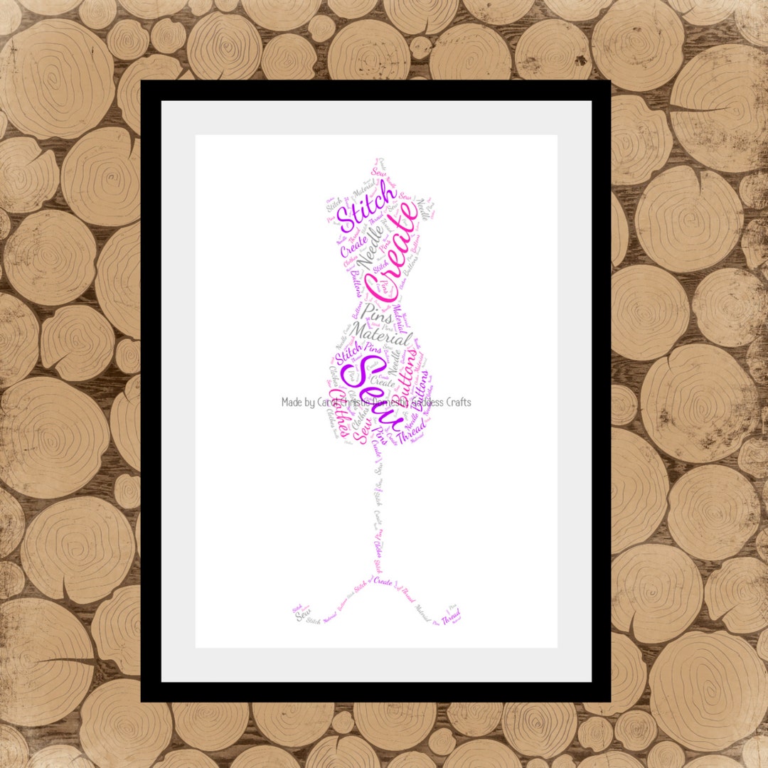 Mannequin Word Art, Personalised Mannequin Print, Mannequin Word