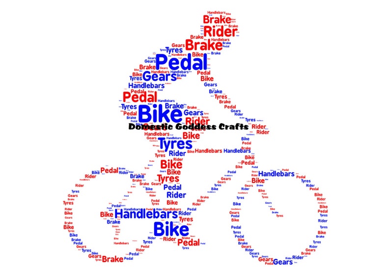 Personalised Bike Print Bike Word Art Bike Word Collage - Il 794xN.964293874 G7cu